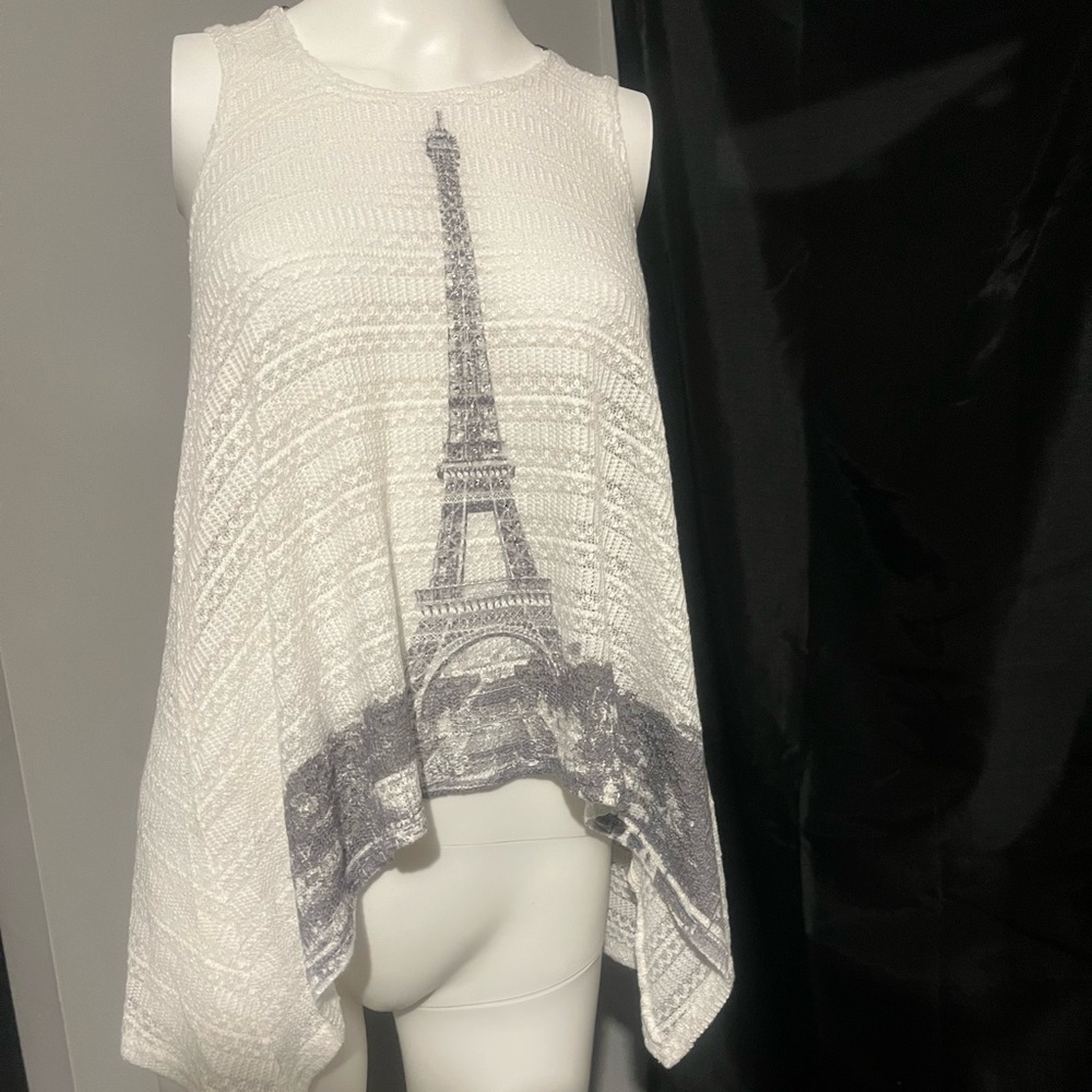 Knit Paris tank with sequins hood